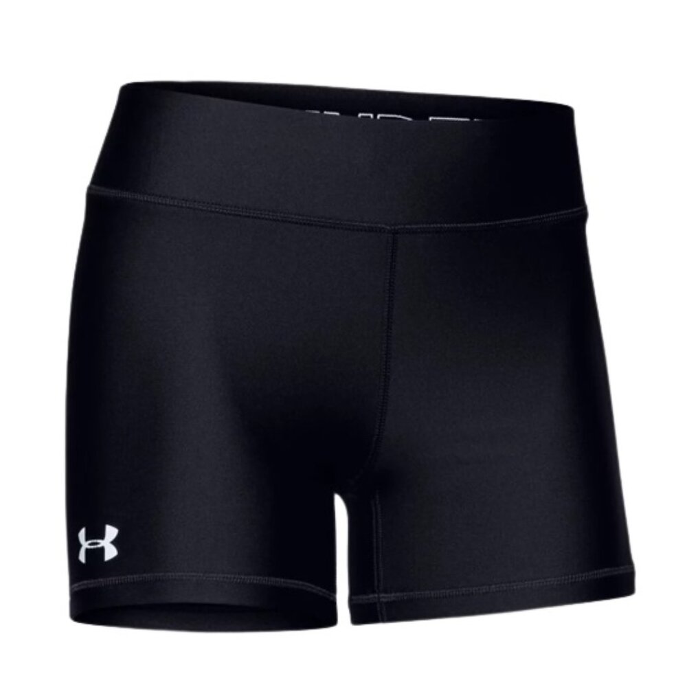 Women's Black Under Armour Team Shorty 4 - Spandex Shorts - Volleyball Biker